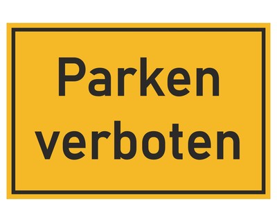 Parken verboten Aufkleber Aufkleber