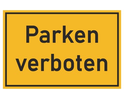 Parken verboten Aufkleber