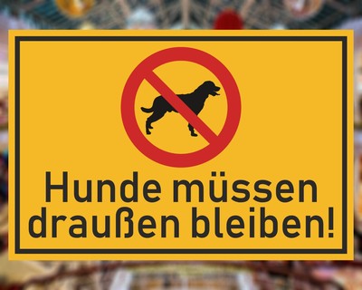 Hunde mssen drauen bleiben Aufkleber - Ansicht 2