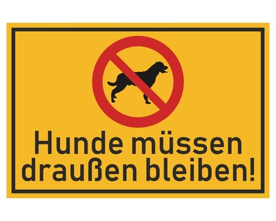 Hunde mssen drauen bleiben Aufkleber - Ansicht 1