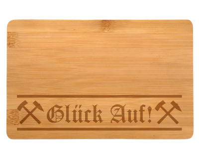 Frhstcksbrettchen mit Glck auf Schriftzug Gravur - Ansicht 2