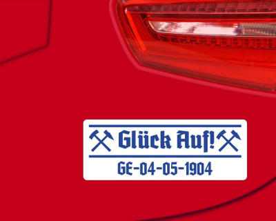 Aufkleber 'Glck Auf! GE-04-05-1904' - Ansicht 2