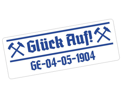 Aufkleber ”Glck Auf! GE-04-05-1904” Aufkleber