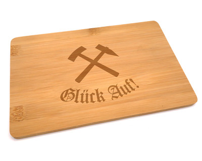 Frhstcksbrettchen mit Schlgel und Eisen Gravur