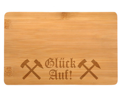 Frühstücksbrettchen mit Glück Auf Gravur - Ansicht 2