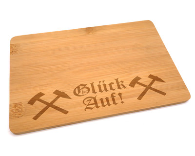 Frhstcksbrettchen mit Glck Auf Gravur