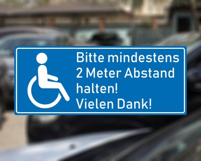 Behinderten Aufkleber 2 Meter Aufkleber