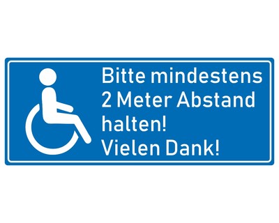 Behinderten Aufkleber 2 Meter Aufkleber - Ansicht 1