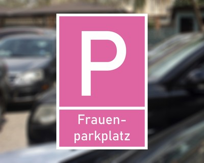 Frauenparkplatz Rosa Aufkleber Aufkleber