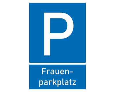 Frauenparkplatz Blau Aufkleber - Ansicht 1