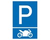 Motorrad Parkplatz Blau Aufkleber Aufkleber
