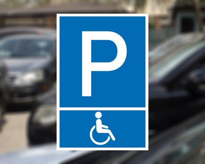 Behinderten Parkplatz Blau Aufkleber Aufkleber