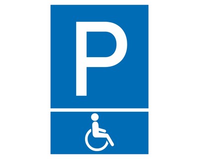 Behinderten Parkplatz Blau Aufkleber - Ansicht 1