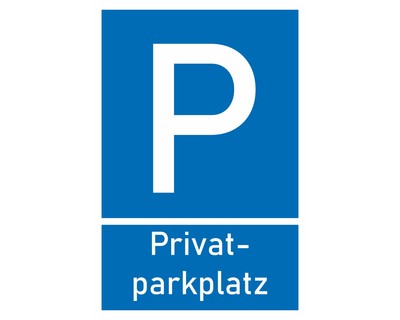 Privatparkplatz Blau Aufkleber