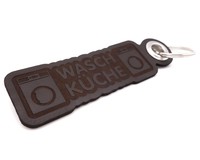 Schlsselanhnger Waschkche Schlsselanhnger Modellnummer  dunkel braun/graviert