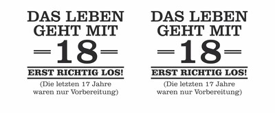 Tasse mit dem Motiv Mit 18 geht das Leben los - Ansicht 2
