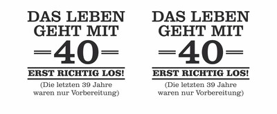 Tasse mit dem Motiv Mit 40 geht das Leben los - Ansicht 2