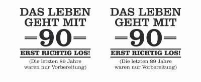 Tasse mit dem Motiv Mit 90 geht das Leben los - Ansicht 2