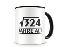 Tasse mit dem Motiv √324 Jahre alt Tasse Modellnummer  schwarz/schwarz