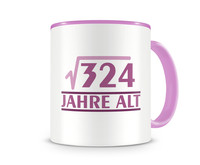 Tasse mit dem Motiv √324 Jahre alt Tasse Modellnummer  rosa/rosa