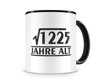 Tasse mit dem Motiv √1225 Jahre alt Tasse Modellnummer  schwarz/schwarz