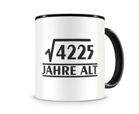 Tasse mit dem Motiv √4225 Jahre alt Tasse Modellnummer  schwarz/schwarz