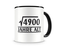 Tasse mit dem Motiv √4900 Jahre alt Tasse Modellnummer  schwarz/schwarz