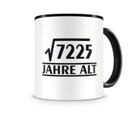 Tasse mit dem Motiv √7225 Jahre alt Tasse Modellnummer  schwarz/schwarz