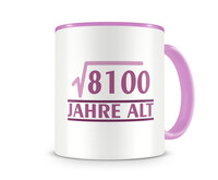 Tasse mit dem Motiv √8100 Jahre alt Tasse Modellnummer  rosa/rosa