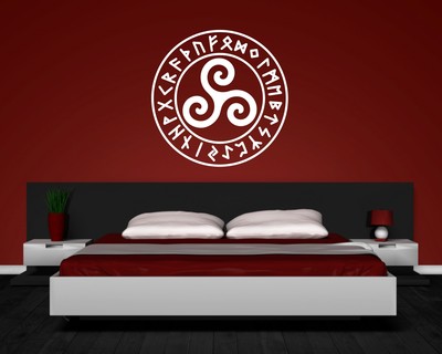 Wandtattoo Triskele mit Runen A - Ansicht 3