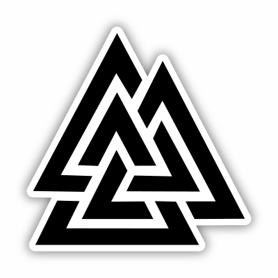 Valknut Aufkleber gedruckt