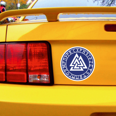 Valknut mit Runen D Aufkleber gedruckt - Ansicht 4