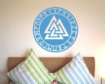 Wandtattoo Valknut mit Runen D - Ansicht 2