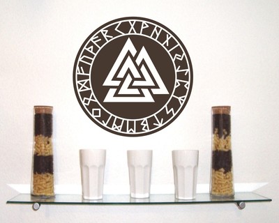 Wandtattoo Valknut mit Runen D - Ansicht 3