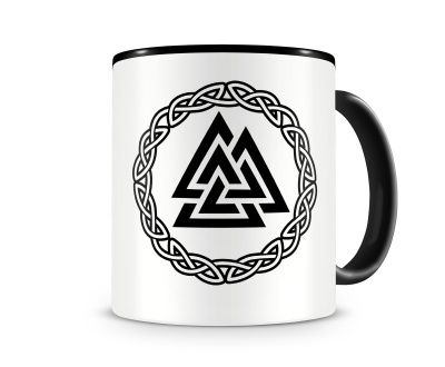 Tasse mit dem Motiv Valknut mit Knoten A