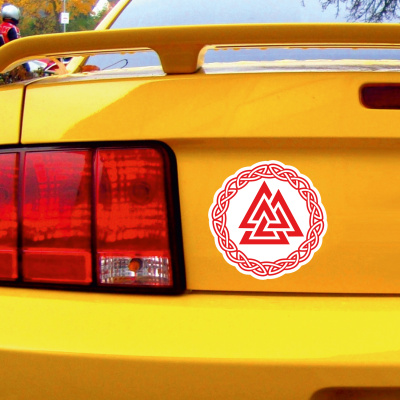 Valknut mit Knoten A Aufkleber gedruckt - Ansicht 3