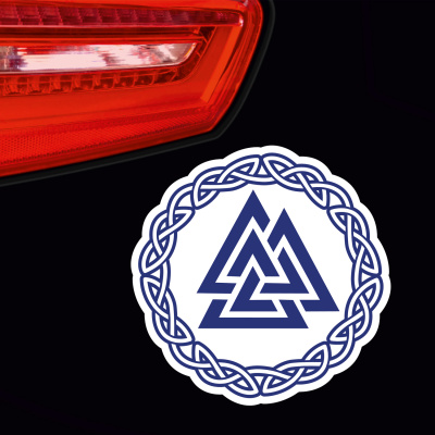 Valknut mit Knoten A Aufkleber gedruckt - Ansicht 4