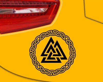 Aufkleber Valknut mit Knoten A
