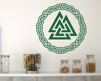 Wandtattoo Valknut mit Knoten A - Ansicht 2