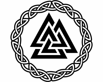 Wandtattoo Valknut mit Knoten A