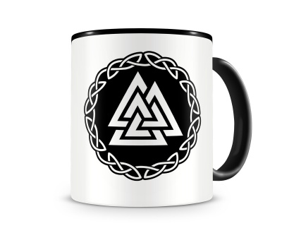 Tasse mit dem Motiv Valknut mit Knoten B