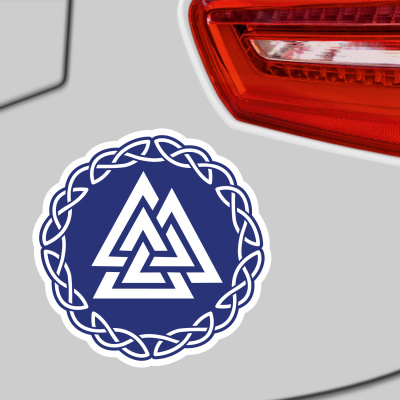 Valknut mit Knoten B Aufkleber gedruckt - Ansicht 4