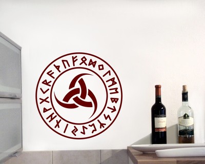 Wandtattoo Odins drei Hrner mit Runen A - Ansicht 2