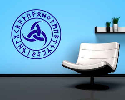 Wandtattoo Odins drei Hrner mit Runen A - Ansicht 3