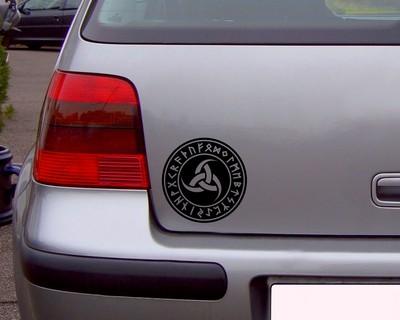 Aufkleber Odins Drei Hrner mit Runen B
