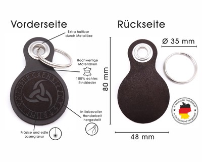 Schlsselanhnger Odins drei Hrner mit Runen - Ansicht 3