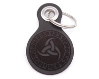 Schlsselanhnger Odins drei Hrner mit Runen Schlsselanhnger Modellnummer  dunkel braun/graviert