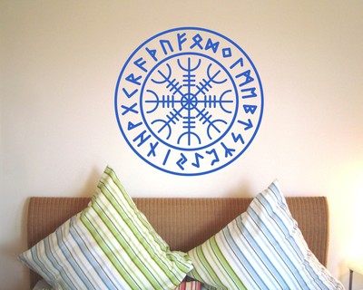 Wandtattoo Aegishjalmur mit Runen A - Ansicht 2