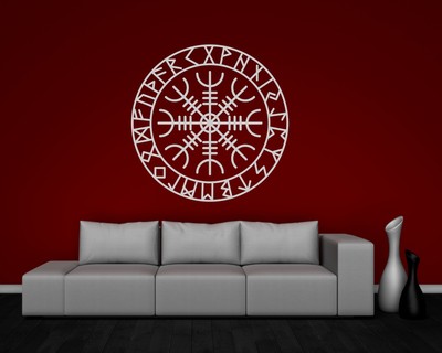 Wandtattoo Aegishjalmur mit Runen C - Ansicht 2