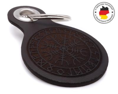 Schlsselanhnger Aegishjalmur mit Runen - Ansicht 2